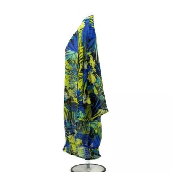 Lane Bryant Multicolor Leaf Print Semi Sheer Pull Over Blouse Womens Size 14-16 - Picture 6 of 13